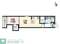 MIRAI STAGE 松戸新田 3階1LDKの間取り