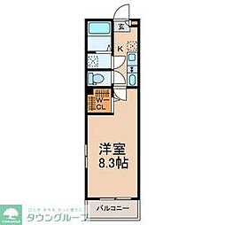 カサグランデVII 1階1Kの間取り