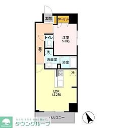 プライムコート千成 9階1LDKの間取り