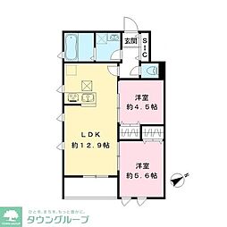 Ｃａｓａ　Ｃｏｍｆｏｒｔ　カーサコンフォート 1階2LDKの間取り