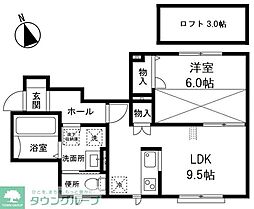Soffitoalto　ソフィットアルト 1階1LDKの間取り