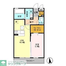 エクセルトーワII 3階1LDKの間取り