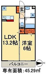 ソフィアST 1LDKの間取図画像