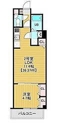 ルクセント検見川 1LDKの間取図画像