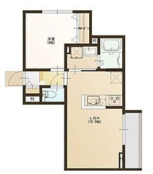 Partenza松波さくら通り 1LDKの間取図画像