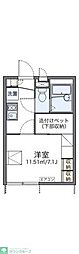 レオパレスKOMUGI 1Kの間取図画像