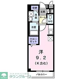 ブルームスハウス ワンルームの間取図画像