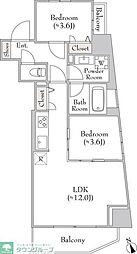ルミーク門前仲町 2LDKの間取図画像