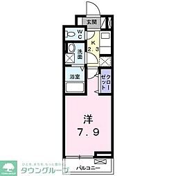 サンモールわかば 1Kの間取図画像