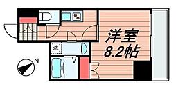 フィールドヒルズ門前仲町 1Kの間取図画像