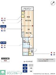 セミカ千葉寺 1DKの間取図画像