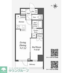 AlphaPrime東陽町 1LDKの間取図画像