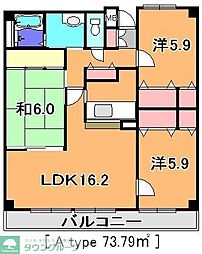 アイングレース八千代 3LDKの間取図画像