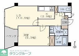 メイクスA 1LDKの間取図画像