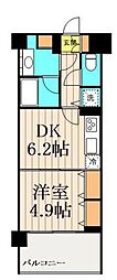 T・OBLDG.1st. 1DKの間取図画像