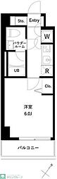 URBANPARK行徳STATIONFRONT 1Kの間取図画像