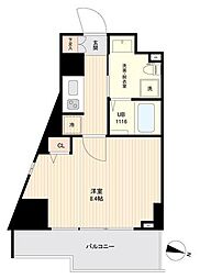 サイドワン 1Kの間取図画像