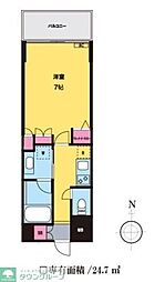 レジデンスダイキ 1Kの間取図画像
