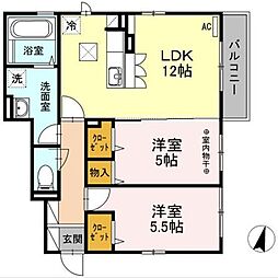 ibis 2LDKの間取図画像
