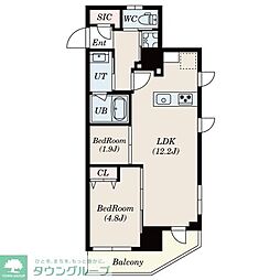 S-RESIDENCE瑞江 2LDKの間取図画像