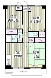 SCヒルズ稲毛 3DKの間取図画像