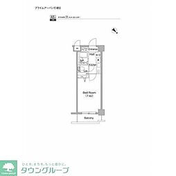 プライム・アーバン行徳2 1Kの間取図画像