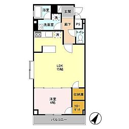 グラッツィア新千葉 1LDKの間取図画像