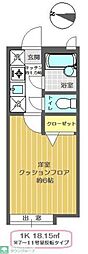 ピア・フェニックス2 1Kの間取図画像