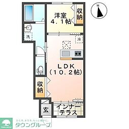 (仮称)船橋市夏見台1丁目新築アパート 1LDKの間取図画像