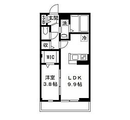 (株)船食三幸オークス塚田 1LDKの間取図画像