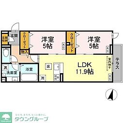 セレスティア江戸川II 2LDKの間取図画像