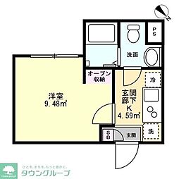 フクテラス行徳駅前 1Kの間取図画像