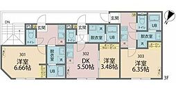 カインドネス西瑞江 1Kの間取図画像