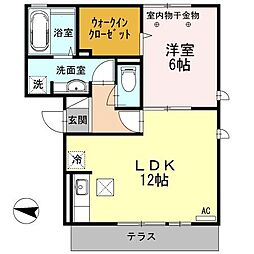 オリオンプラザ 1LDKの間取図画像