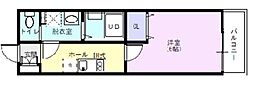 シャトーニイクラ 1Kの間取図画像