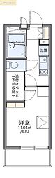 レオパレス大弥 1Kの間取図画像