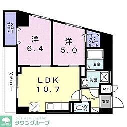 シエスタ キー 2LDKの間取図画像