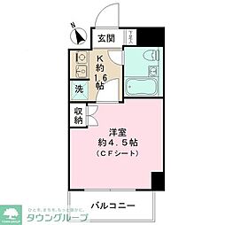 津田沼ダイカンプラザシティ 1Kの間取図画像
