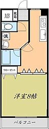 ルーラル八番舘 1DKの間取図画像