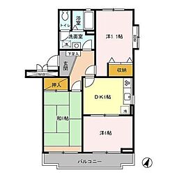 サンルミエール 3DKの間取図画像