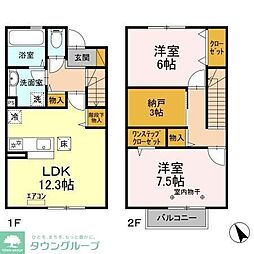 キャッスル 2LDKの間取図画像