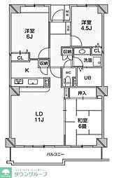T'sガーデン西船橋 3LDKの間取図画像