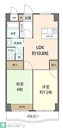 ハイブリッジソシア 2LDKの間取図画像