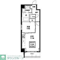 IWA3 1LDKの間取図画像