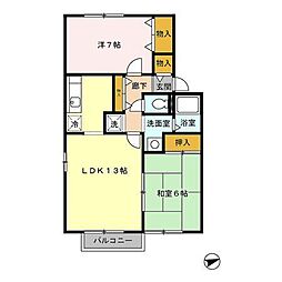 ヴェルドミール 2LDKの間取図画像