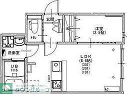 KEIAI RESIDENCE 北習志野IV 1LDKの間取図画像
