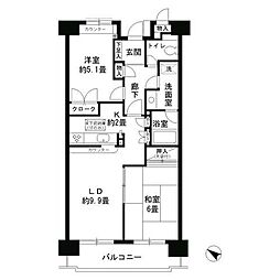 コースト・ヴィラ葛西臨海公園 2LDKの間取図画像