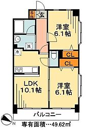 プラン・デスポワール 2LDKの間取図画像