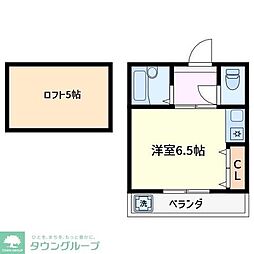 ホワイトビレッジ 1Kの間取図画像