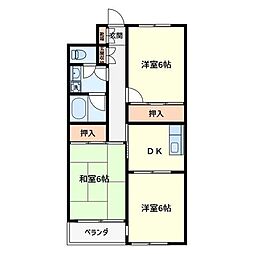 ロイヤルハイツ 3DKの間取図画像